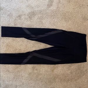 Black mesh leggings